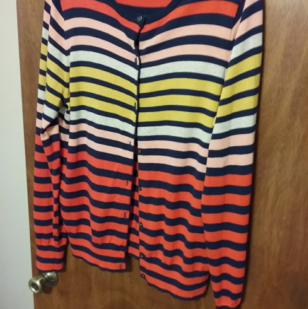 Land's End multi color stripped sweater